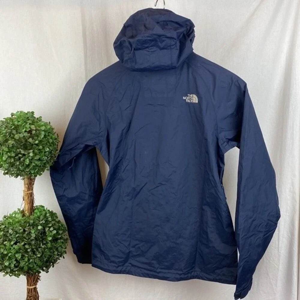 The North Face Blue Zip Up Hooded HyVent Long Sleeve Windbreaker Jacket XS